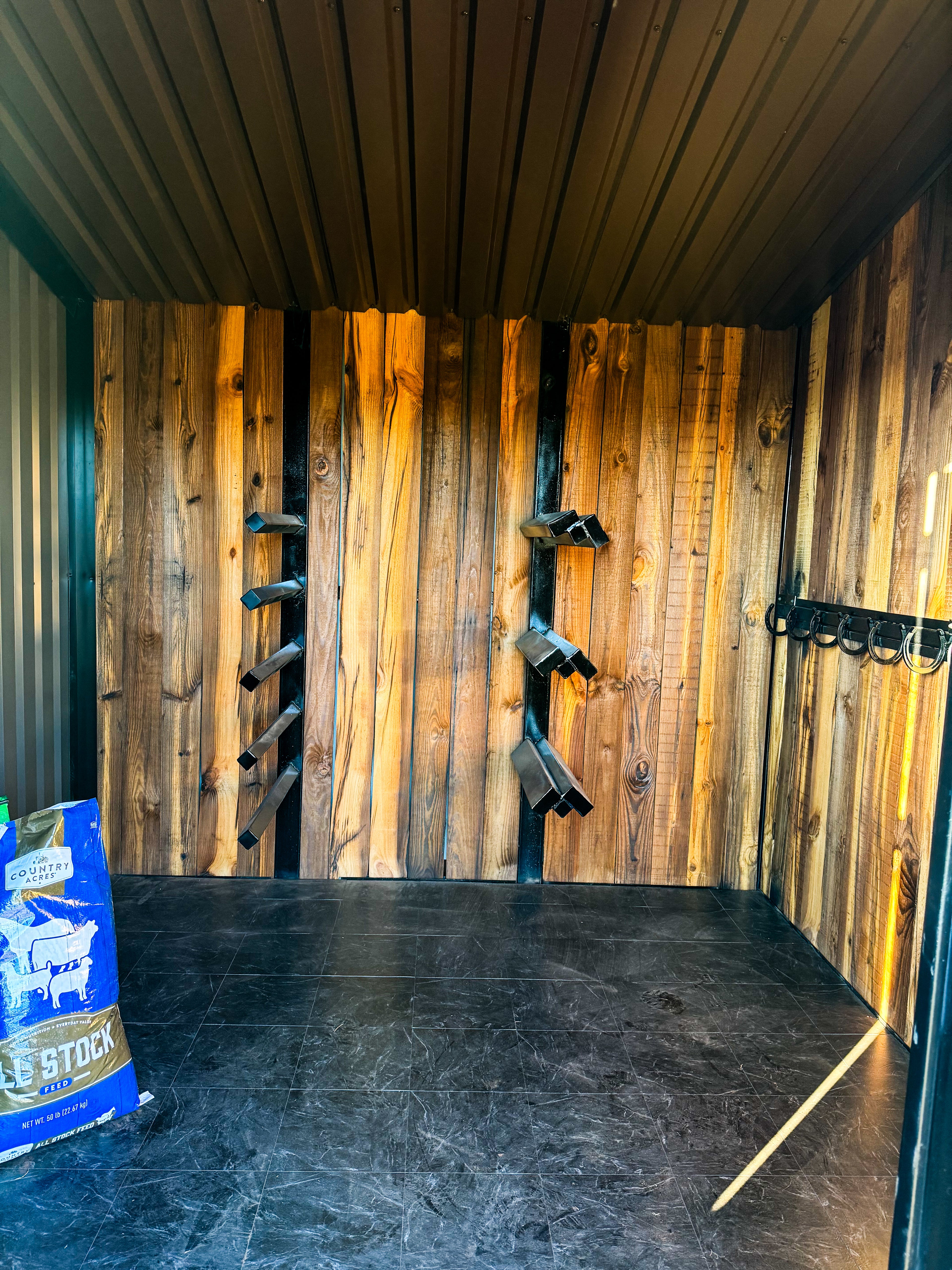 •The Sister Shed• Fully Customized Portable Horse Shed with Tack & Feed Room